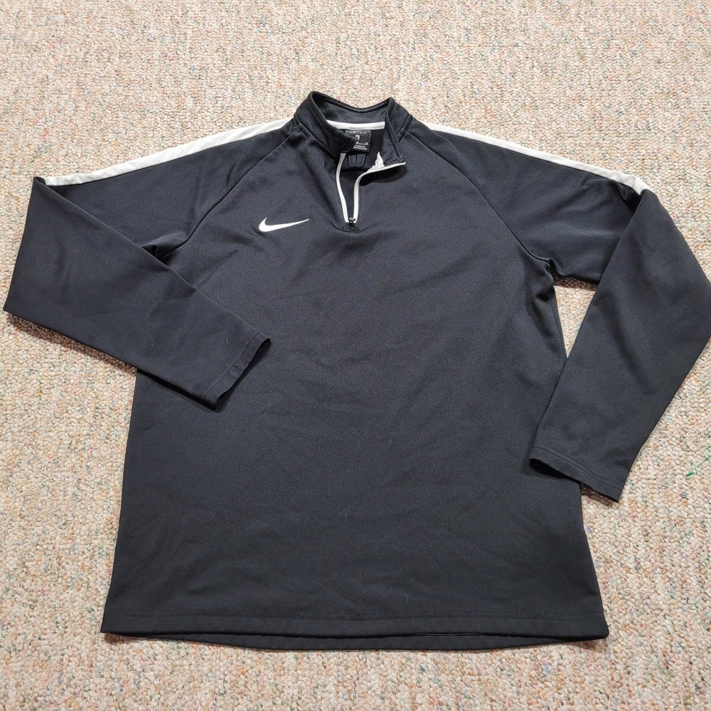 Nike Dri-FIT 1/4 Zip Pullover Boys XL Black 839358-010 Training Activewear